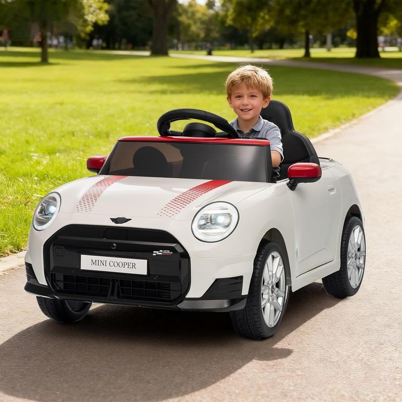 Mini Cooper Ride Electric Car For Children W/Magic Cars® Wireless Pare