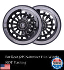 Polyurethane Front Replacement Wheels Set with Illuminated Lights for Wiggle Car Swing Car Magic Cars 2