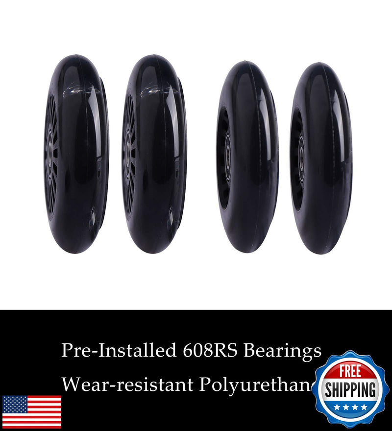 Polyurethane Front Replacement Wheels Set with Illuminated Lights for Wiggle Car Swing Car Magic Cars 3