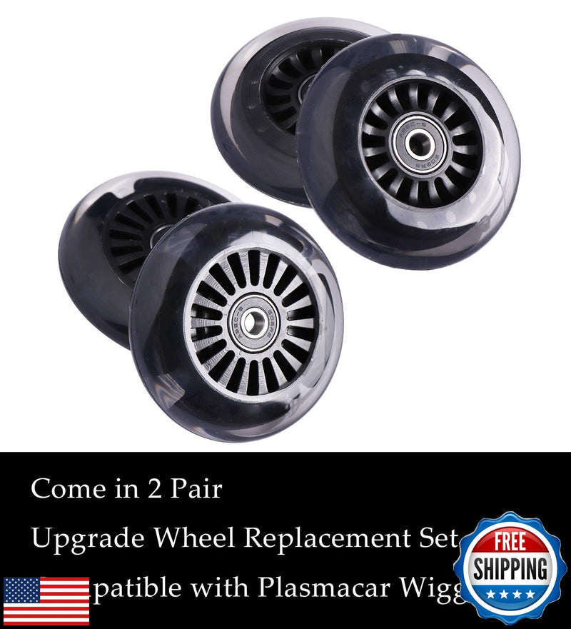 Polyurethane Front Replacement Wheels Set with Illuminated Lights for Wiggle Car Swing Car Magic Cars 4
