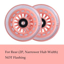 Light Up Front Wheel Replacement Set for Wiggle Cars (2-Pack) - Orange Pink Magic Cars 3