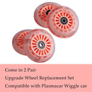 Light Up Front Wheel Replacement Set for Wiggle Cars (2-Pack) - Orange Pink Magic Cars 5