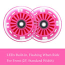 Light Up Front Wheel Replacement Set for Wiggle Cars (2-Pack) - Pink Magic Cars 2