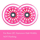 Light Up Front Wheel Replacement Set for Wiggle Cars (2-Pack) - Pink Magic Cars 3