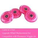 Light Up Front Wheel Replacement Set for Wiggle Cars (2-Pack) - Pink Magic Cars 5