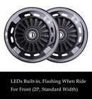 Light Up Polyurethane Replacement Wheels Set for Wiggle Car (Front, 2 Pack) Magic Cars 3