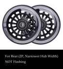 Light Up Polyurethane Replacement Wheels Set for Wiggle Car (Front, 2 Pack) Magic Cars 4