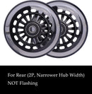 Light Up Polyurethane Front Wheel Set for Wiggle Cars (2-Pack) - Black Magic Cars 3