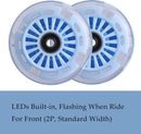 Light Up Polyurethane Front Wheel Set for Wiggle Cars (2-Pack) - Sky Bue Magic Cars 2