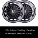 Glow-In-The-Dark Polyurethane Wheel Set for Wiggle Cars - Front and Rear Enhancement Magic Cars 3