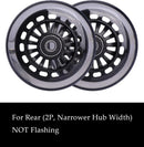 Glow-In-The-Dark Polyurethane Wheel Set for Wiggle Cars - Front and Rear Enhancement Magic Cars 4
