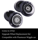 Glow-In-The-Dark Polyurethane Wheel Set for Wiggle Cars - Front and Rear Enhancement Magic Cars 6