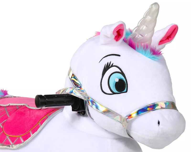 Willow Unicorn 6V Plush Ride On Perfect for Buddies