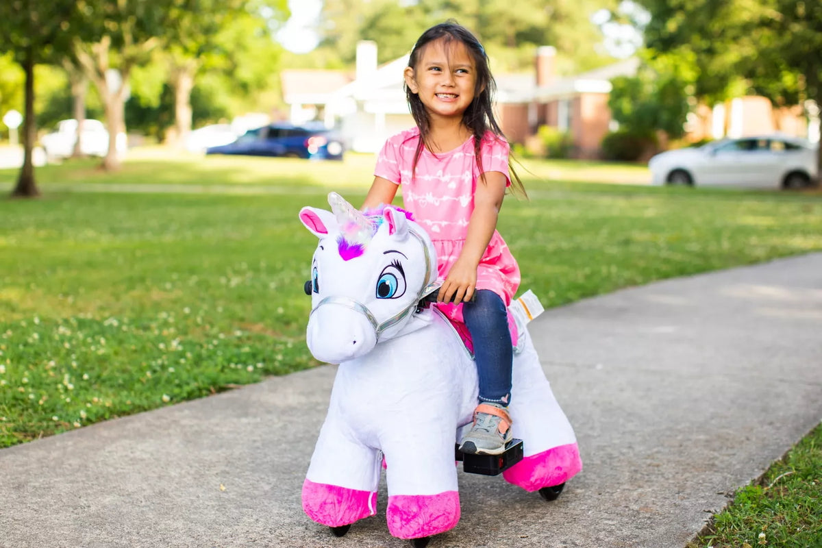 Willow Unicorn 6V Plush Ride On Perfect for Buddies