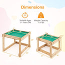 Wooden Sand and Water Table with Protective Cover for Kids, Natural Finish Magic Cars 4