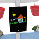 Wooden Sandbox for Ages 3-7, 85 x 85 x 25 inches, Blue Magic Cars 4