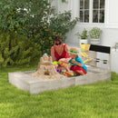 Wooden Sandbox with Liner and Kitchen Sink Design for Ages 3 to 7 Years Magic Cars 1