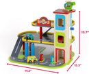 3-Tier Wooden Parking Garage Playset for Toy Cars Magic Cars 5