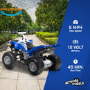 12 Volt Battery Powered Blue Ride-On ATV with Music Features Magic Cars 1