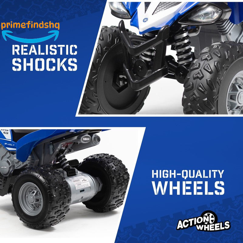 12 Volt Battery Powered Blue Ride-On ATV with Music Features Magic Cars 2