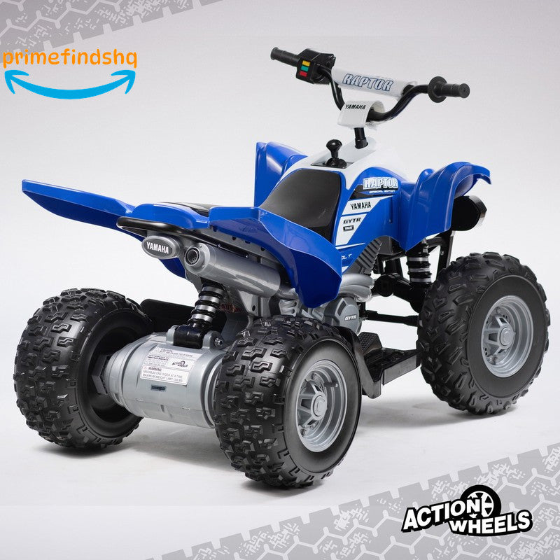 12 Volt Battery Powered Blue Ride-On ATV with Music Features Magic Cars 4