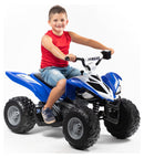 12 Volt Battery Powered Blue Ride-On ATV with Music Features Magic Cars 9