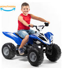 12 Volt Battery Powered Blue Ride-On ATV with Music Features Magic Cars Variant 0