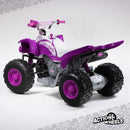 Yamaha Raptor 12V Battery-Powered Purple Ride-On ATV with Music for Ages 3-5 Magic Cars 6