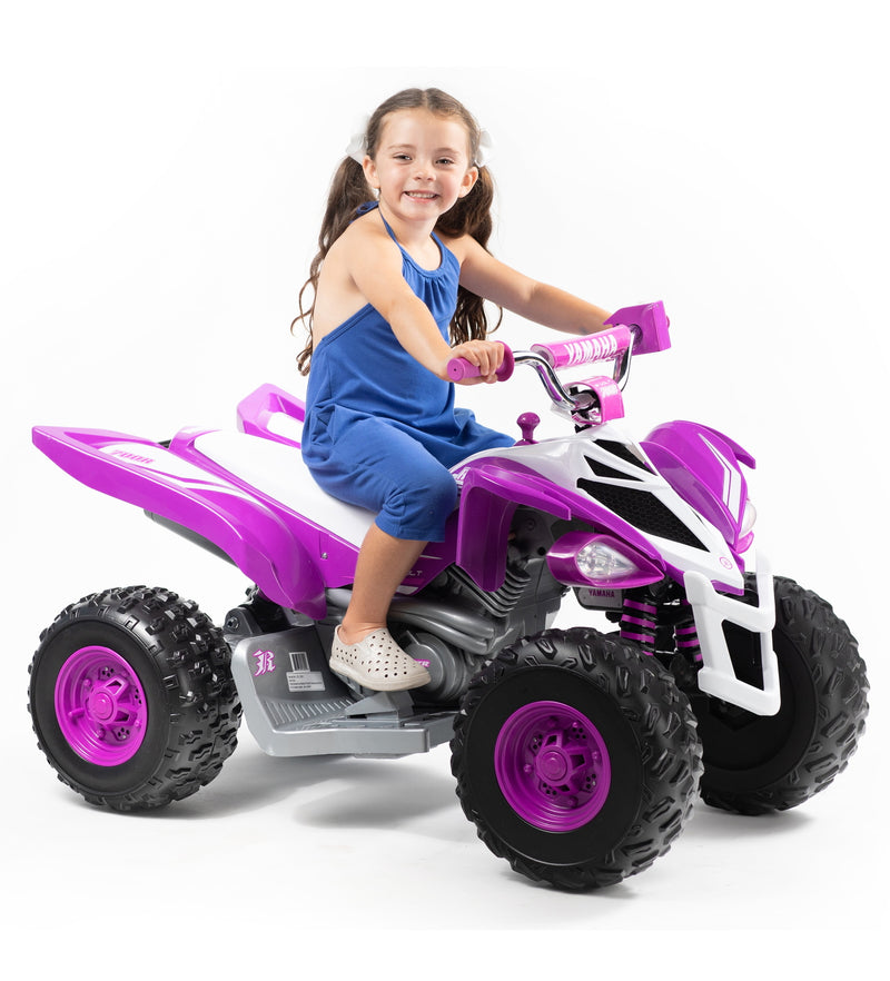 Yamaha Raptor 12V Battery-Powered Purple Ride-On ATV with Music for Ages 3-5 Magic Cars Variant 0