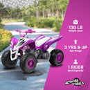 Yamaha Raptor 12V Battery-Powered Purple Ride-On ATV with Music for Ages 3-5 Magic Cars 1