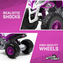 Yamaha Raptor 12V Battery-Powered Purple Ride-On ATV with Music for Ages 3-5 Magic Cars 8