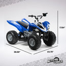 12V Battery-Powered Blue All-Terrain Ride-On ATV for Kids Ages 3+ Magic Cars 2