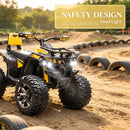 Yellow 12V Electric ATV Ride-On Quad for Kids with Headlights & Durable Wheels Magic Cars 6