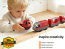 Z MAYABBO Remote-Controlled Wooden City Train Set Magic Cars 1