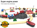 Z MAYABBO Remote-Controlled Wooden City Train Set Magic Cars 4