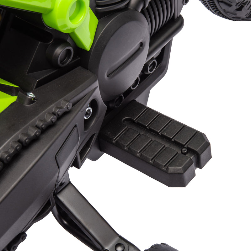 6V Kids Motorcycle with Training Wheels, Horn, and Start Sound