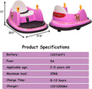 12V Electric Ride-On Bumper Car for Kids and Toddlers Ages 2-6 Years - Purple Magic Cars 8