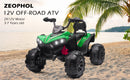 12V Kids Electric Ride-On Off-Road ATV Quad Car Toy with 2 Speeds and LED Lights Green Magic Cars 11