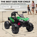 12V Kids Electric Ride-On Off-Road ATV Quad Car Toy with 2 Speeds and LED Lights Green Magic Cars 8