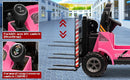 12V Kids Ride-On Forklift Toy Car with Horn for Pretend Construction Play Magic Cars 6
