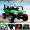 24V Kids Electric 2-Seater Ride-On UTV Truck 55in with Remote Control and 4x80W Motors Green Magic Cars 12
