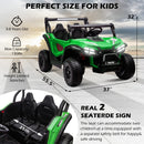 24V Kids Electric 2-Seater Ride-On UTV Truck 55in with Remote Control and 4x80W Motors Green Magic Cars 8