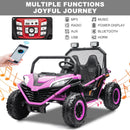 24V Kids 2-Seater Ride-On UTV Truck with 300W Motor, Remote Control, EVA Tires, Purple Magic Cars 6