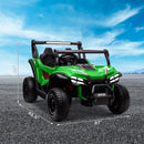 24V Kids Electric 4WD Ride-On UTV Truck, 2-Seater, Green, 80W Motor Magic Cars 10