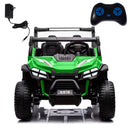 24V Kids Electric 4WD Ride-On UTV Truck, 2-Seater, Green, 80W Motor Magic Cars 11