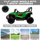 24V Kids Electric 4WD Ride-On UTV Truck, 2-Seater, Green, 80W Motor Magic Cars 14