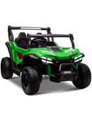 24V Kids Electric 4WD Ride-On UTV Truck, 2-Seater, Green, 80W Motor Magic Cars 16