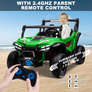 24V Kids Electric 4WD Ride-On UTV Truck, 2-Seater, Green, 80W Motor Magic Cars 2
