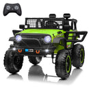12V Electric 4-Wheel Kids Ride-On Truck with Remote Control and 2 Seats, Green Magic Cars 0