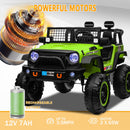 12V Electric 4-Wheel Kids Ride-On Truck with Remote Control and 2 Seats, Green Magic Cars 6